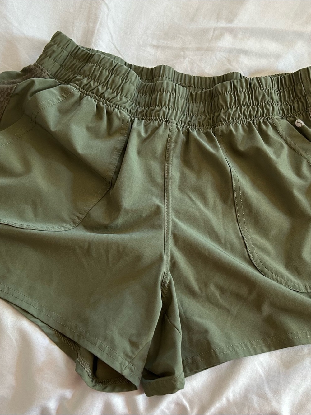 Layer 8 Olive Green Athletic Elastic-Waist Shorts